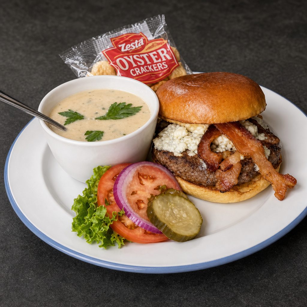 Clam Chowder Burger.