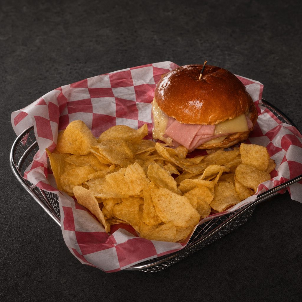 Cordon Bleu Burger.