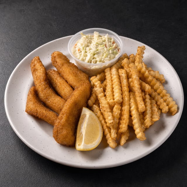 Perch Dinner w/Fries & Cole Slaw.